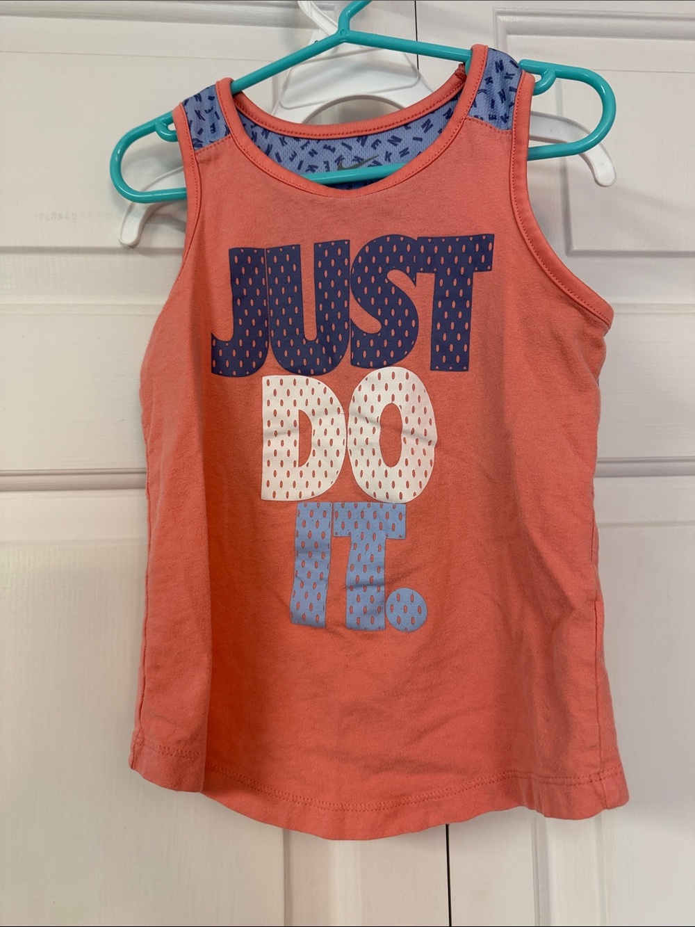 2 piece set- Nike Kids Coral Graphic Tank Top - Just Do It.